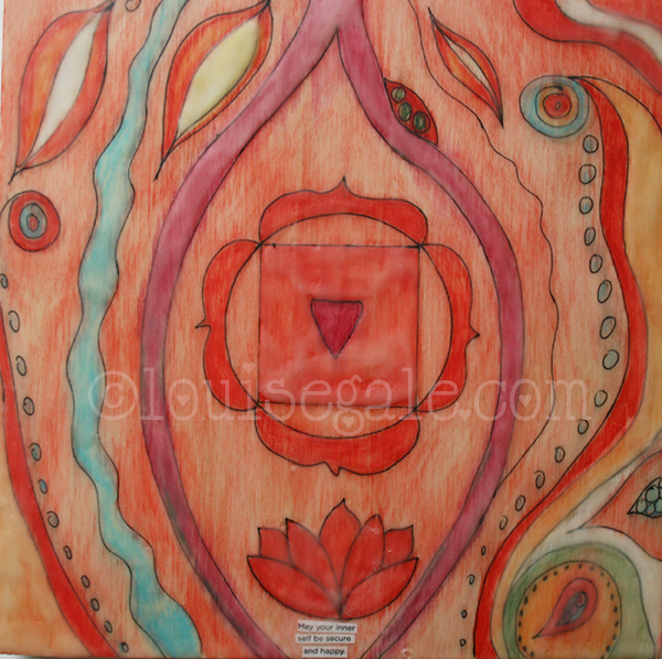 Red and base chakra energy painting {chakra series}