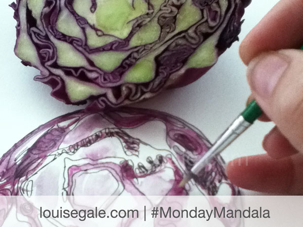 cabbage paint monday mandala