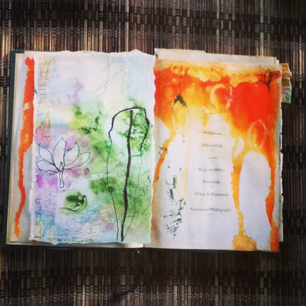 Altered Book beginnings ©Louise Gale