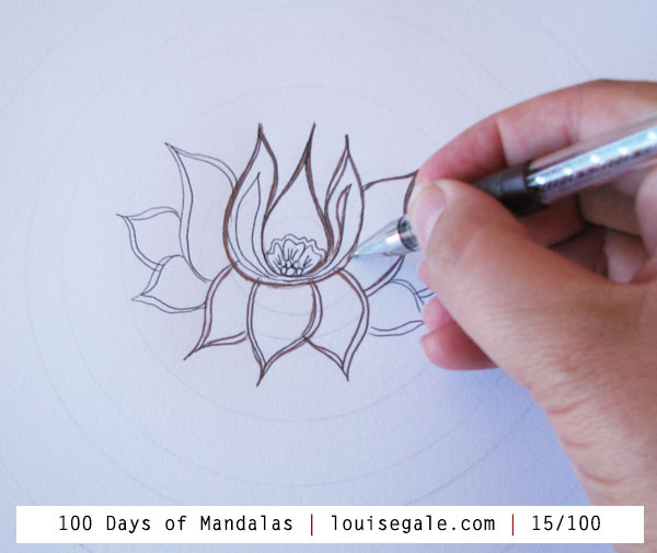 100 days of mandalas mixed media mandalas mandala art class, lotus flower