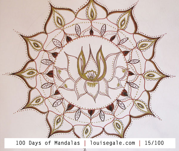 100 days of mandalas mixed media mandalas mandala art class, lotus flower
