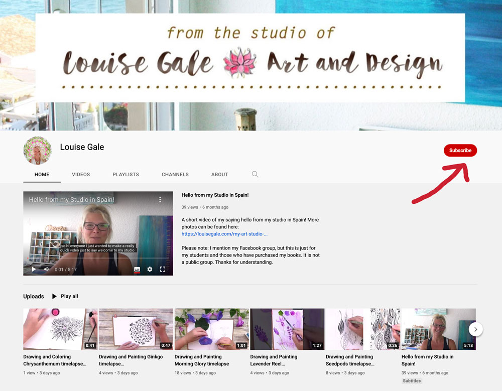Youtube Louise Gale Artists