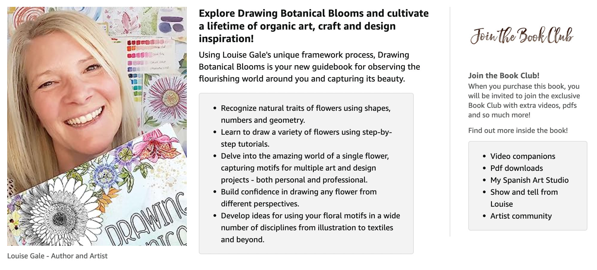 Louise Gale Drawing Botanical Blooms book