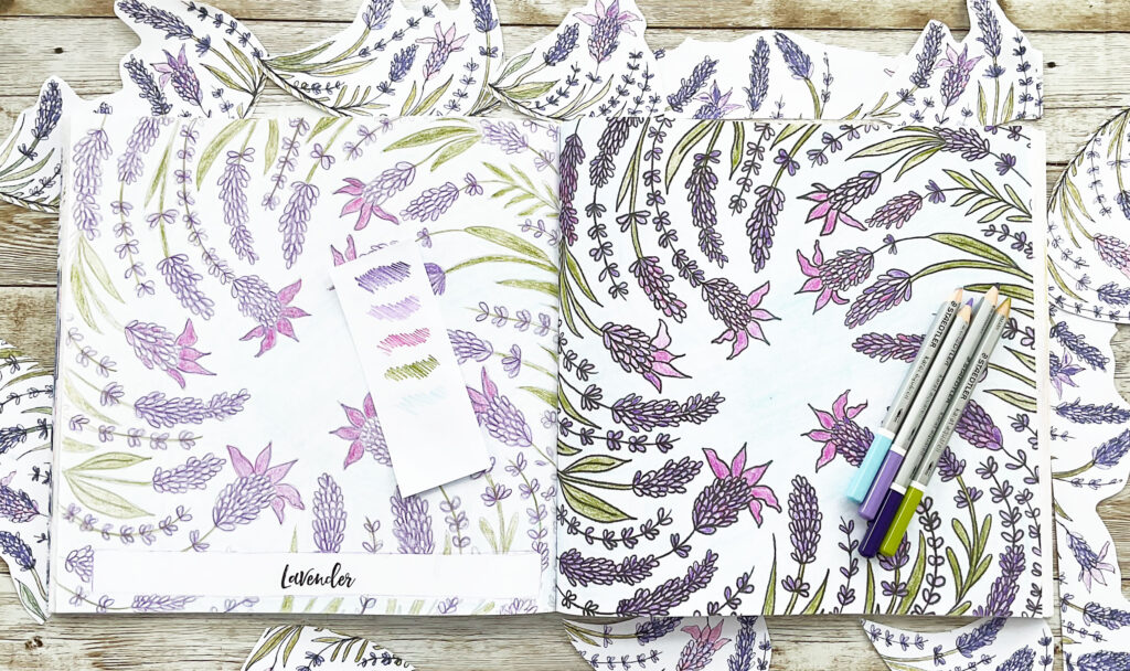 Coloring Club: Lavender Design: Watch my video and join me to color Botanical Blooms and Mandalas