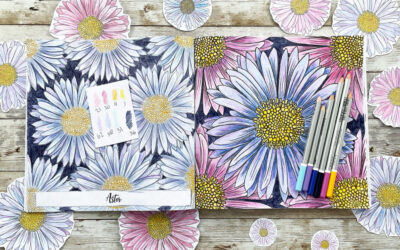 Coloring Club: Aster Flower Design: Watch my video and join me to color Botanical Blooms and Mandalas.