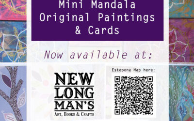 Mini Mandala Paintings and Cards available at New Longman’s in Estepona