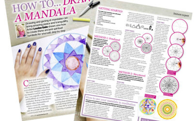 Published! How to draw a mandala article in Spirit & Destiny – Britain’s best selling spiritual lifestyle magazine