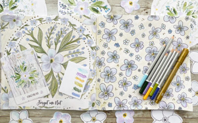 Coloring Club: Forget-me-not Design: Watch my video and join me to color Botanical Blooms and Mandalas