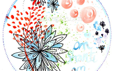 Full moon mandala {with mantra} Om Shanti Om peace