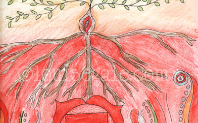 Red and base chakra energy drawing {chakra series}
