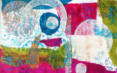 Getting back into the groove – new work emerging {paper, color and pen}